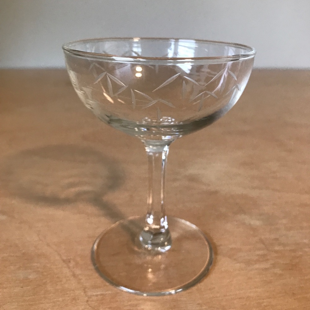 Vintage Decorative Bamboo Cocktail Glassware (Set of 4)